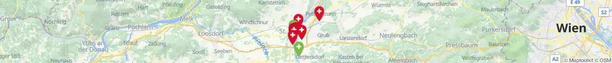Map view for Pharmacies emergency services nearby Ratzersdorf an der Traisen (Sankt Pölten (Stadt), Niederösterreich)